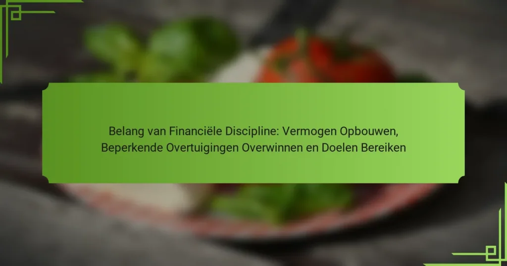 Belang van Financiële Discipline: Vermogen Opbouwen, Beperkende Overtuigingen Overwinnen en Doelen Bereiken
