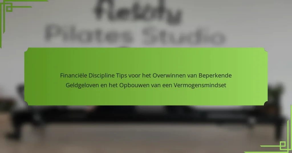 Financiële Discipline Tips voor het Overwinnen van Beperkende Geldgeloven en het Opbouwen van een Vermogensmindset