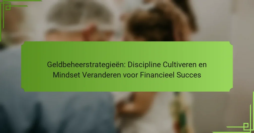 Geldbeheerstrategieën: Discipline Cultiveren en Mindset Veranderen voor Financieel Succes