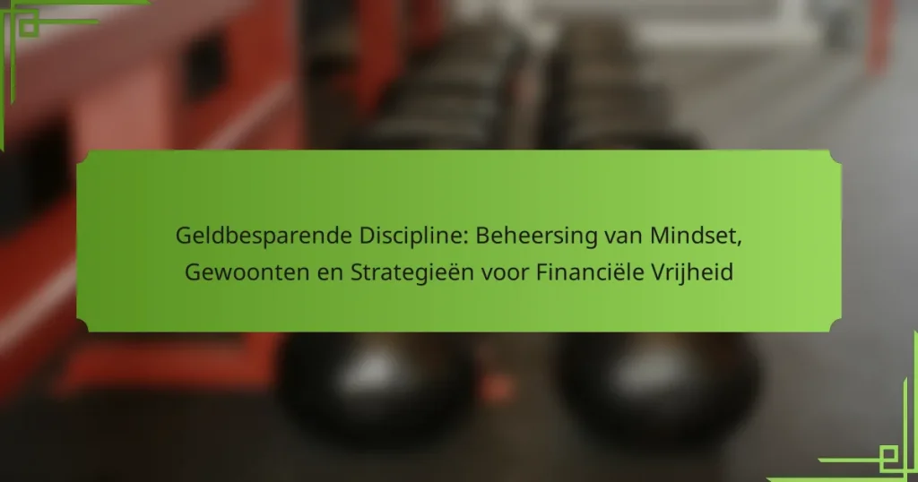 Geldbesparende Discipline: Beheersing van Mindset, Gewoonten en Strategieën voor Financiële Vrijheid
