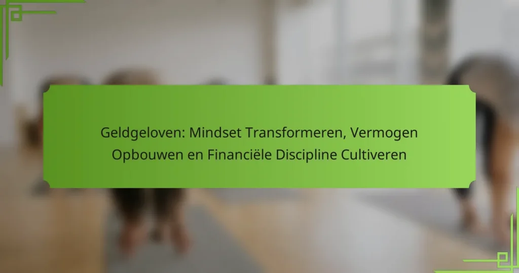 Geldgeloven: Mindset Transformeren, Vermogen Opbouwen en Financiële Discipline Cultiveren