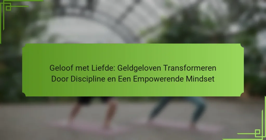 Geloof met Liefde: Geldgeloven Transformeren Door Discipline en Een Empowerende Mindset