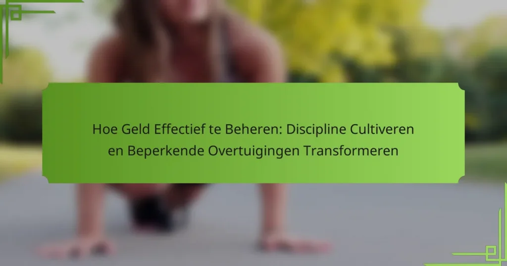 Hoe Geld Effectief te Beheren: Discipline Cultiveren en Beperkende Overtuigingen Transformeren
