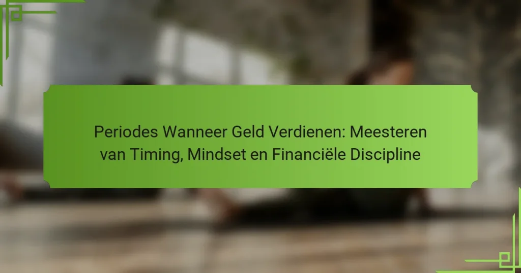Periodes Wanneer Geld Verdienen: Meesteren van Timing, Mindset en Financiële Discipline