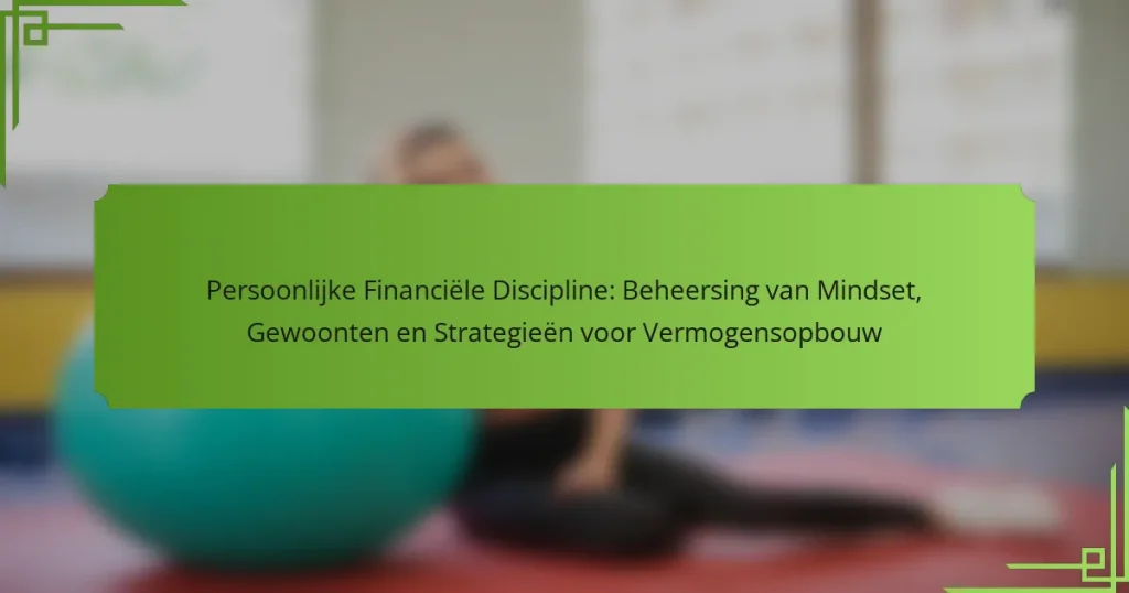 Persoonlijke Financiële Discipline: Beheersing van Mindset, Gewoonten en Strategieën voor Vermogensopbouw