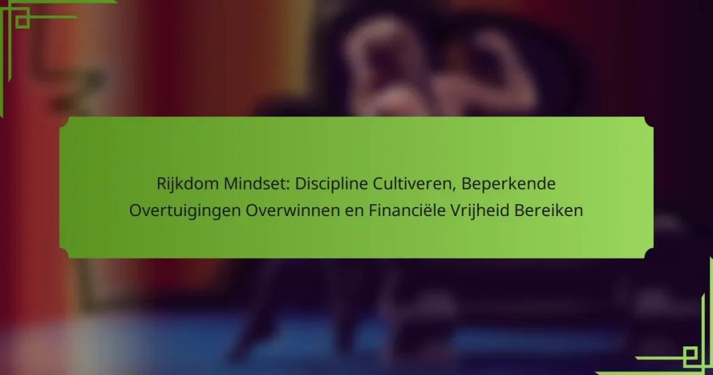 Rijkdom Mindset: Discipline Cultiveren, Beperkende Overtuigingen Overwinnen en Financiële Vrijheid Bereiken