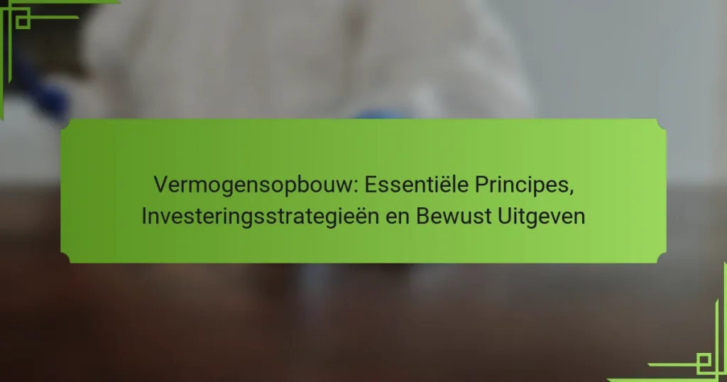 Vermogensopbouw: Essentiële Principes, Investeringsstrategieën en Bewust Uitgeven