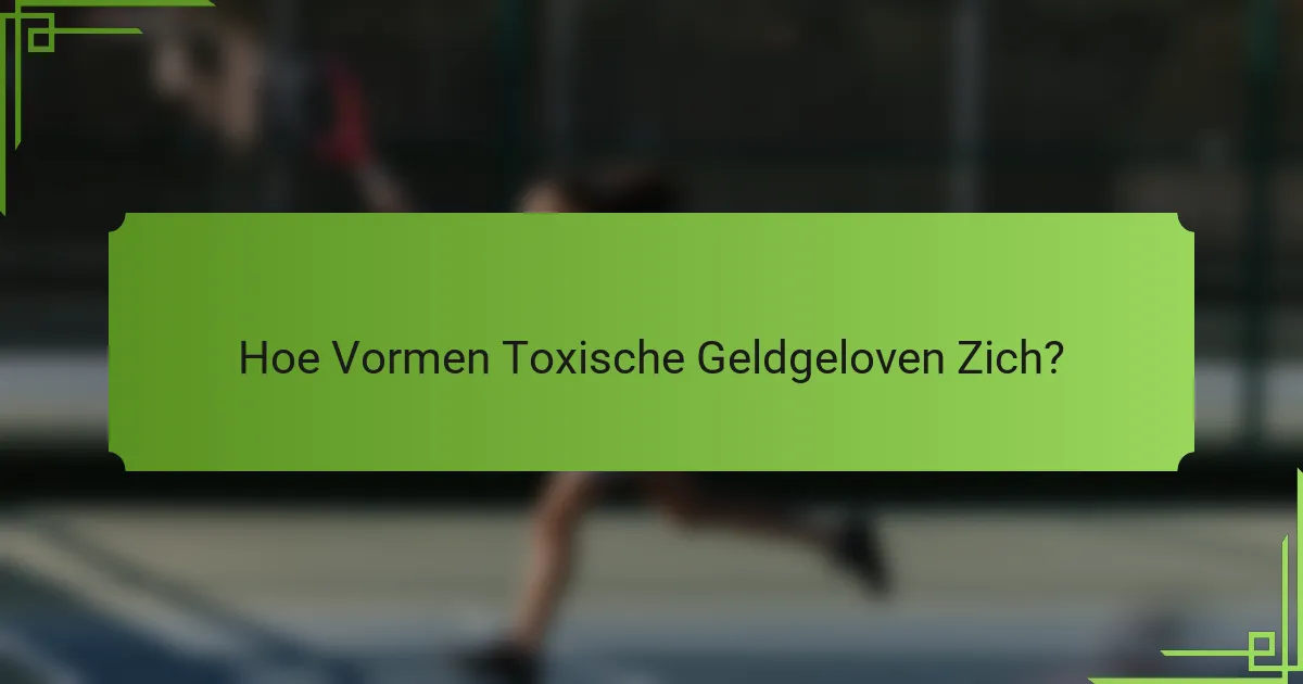 Hoe Vormen Toxische Geldgeloven Zich?